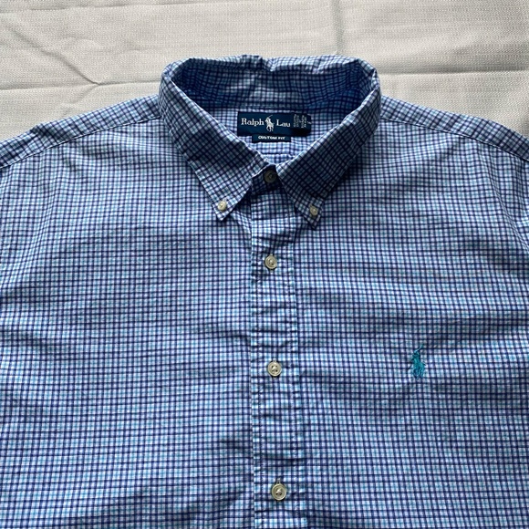 Ralph Lauren Custom Fit Plaid Long Sleeve Button‎ Down Shirt - Picture 3 of 8